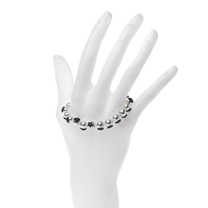 Christian Dior Pearl Crystal Star Mise En Dior Tribal Bracelet Gold 2 of 5
