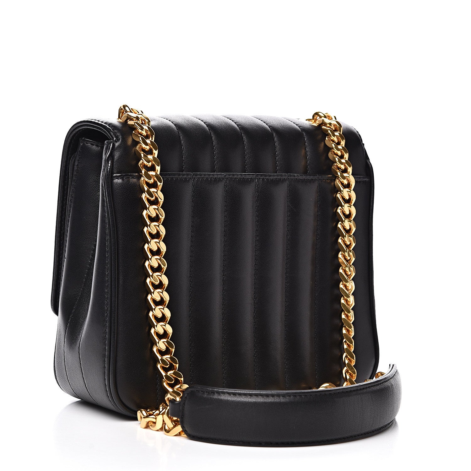Saint Laurent Lambskin Matelasse Monogram Medium Vicky Chain Bag Black 2 of 14