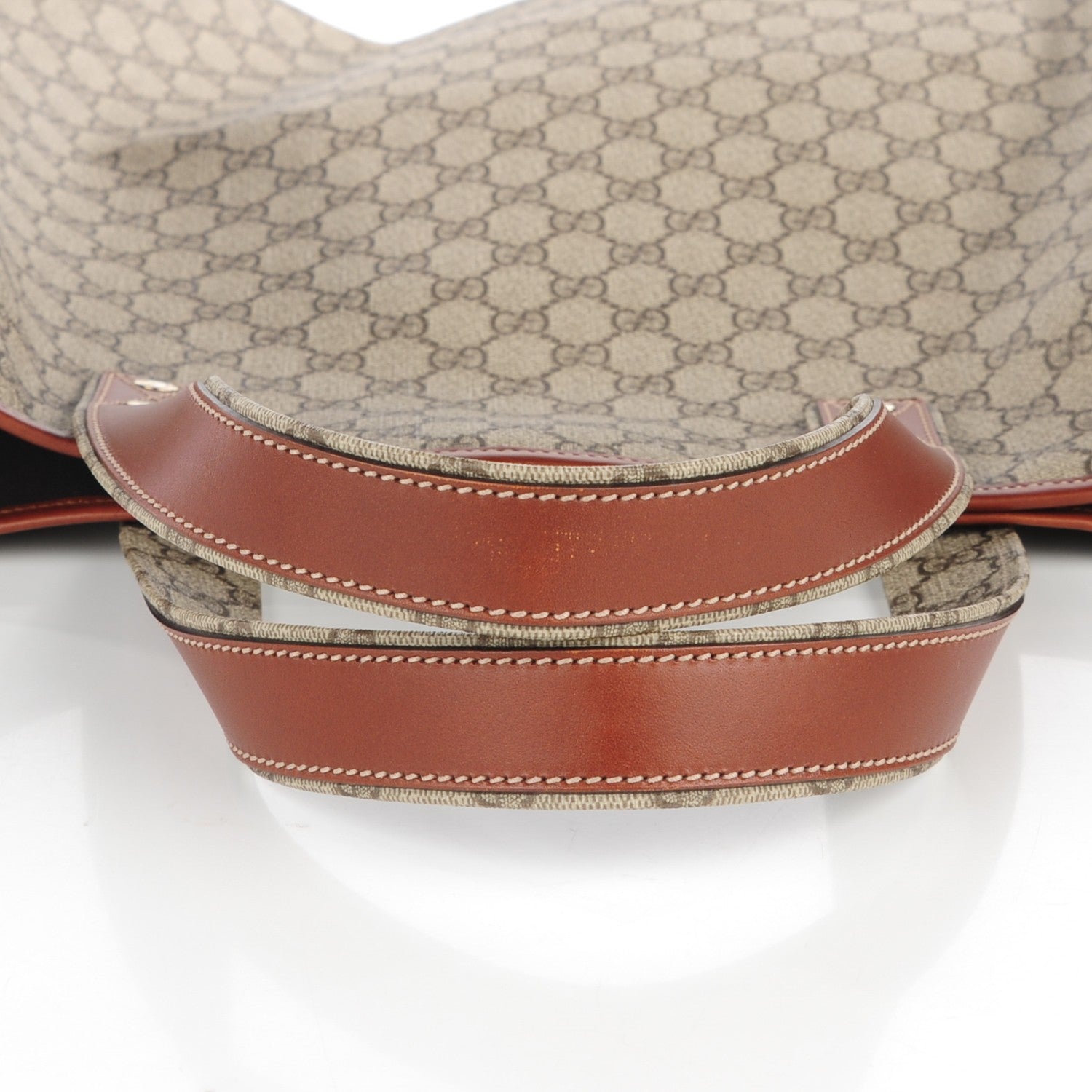 Gucci GG Plus Monogram Large Signature Web Loop Tote Brown 9 of 10
