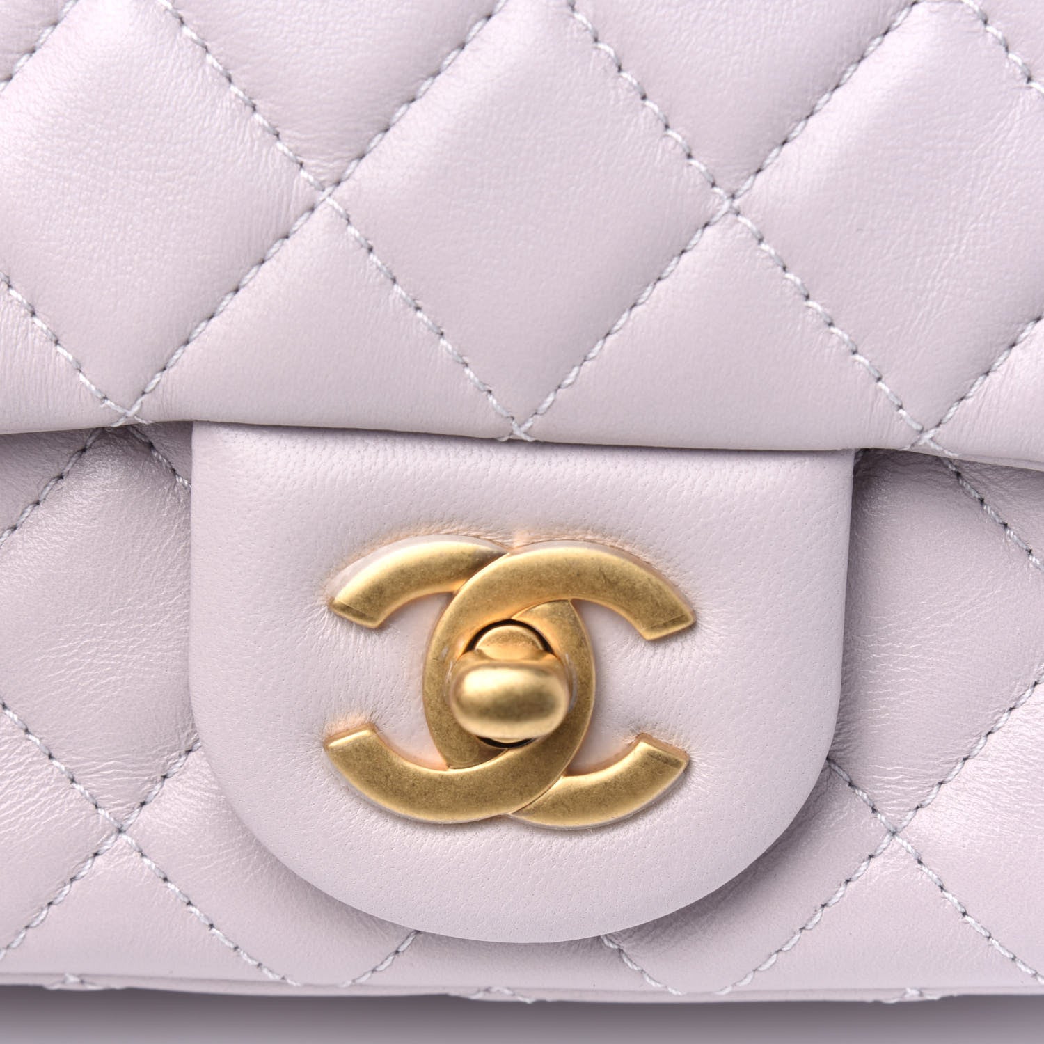 Chanel Lambskin Quilted Mini Pearl Crush Flap Light Purple 9 of 10