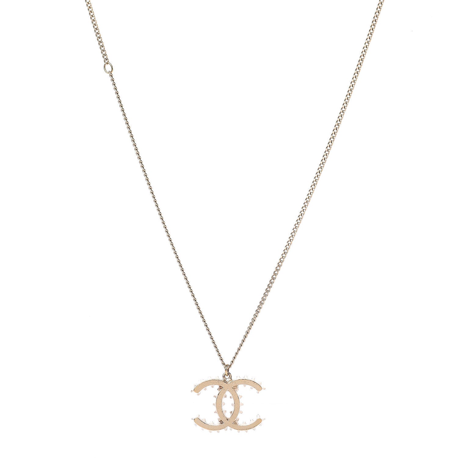 Chanel CC Necklace Light Gold 1 of 4