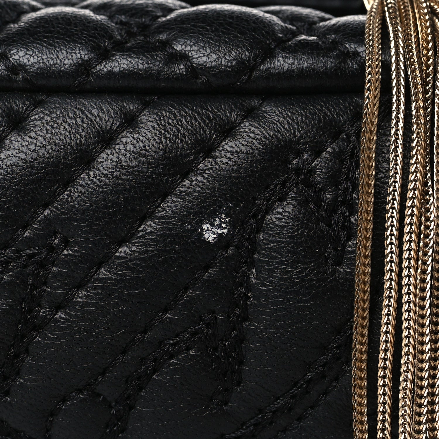 Versace Nappa Barocco Quilted Calliope Vanitas Shoulder Bag Black 10 of 10