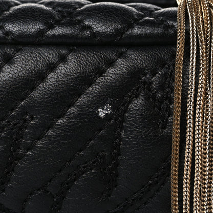 Versace Nappa Barocco Quilted Calliope Vanitas Shoulder Bag Black 10 of 10