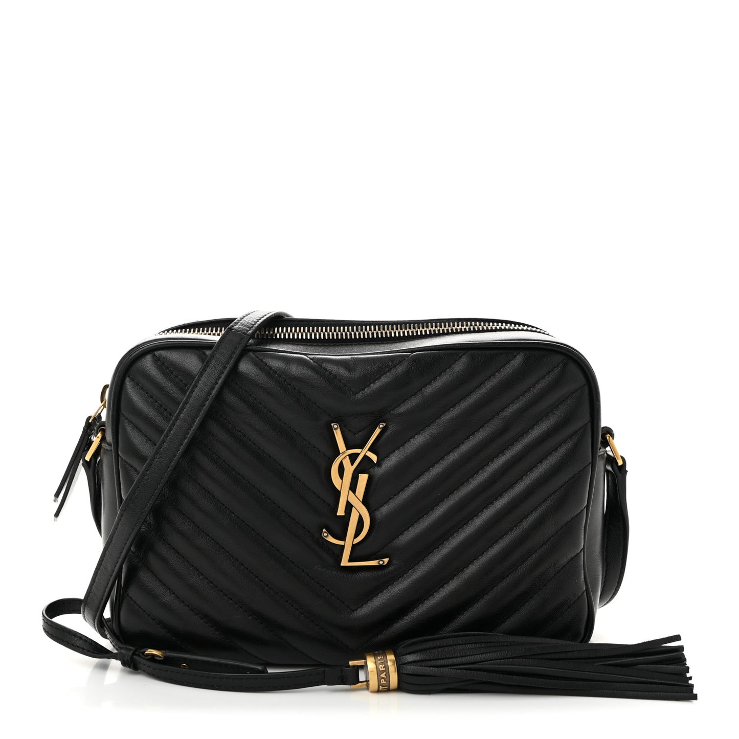 Calfskin Matelasse Monogram Lou Camera Bag Black