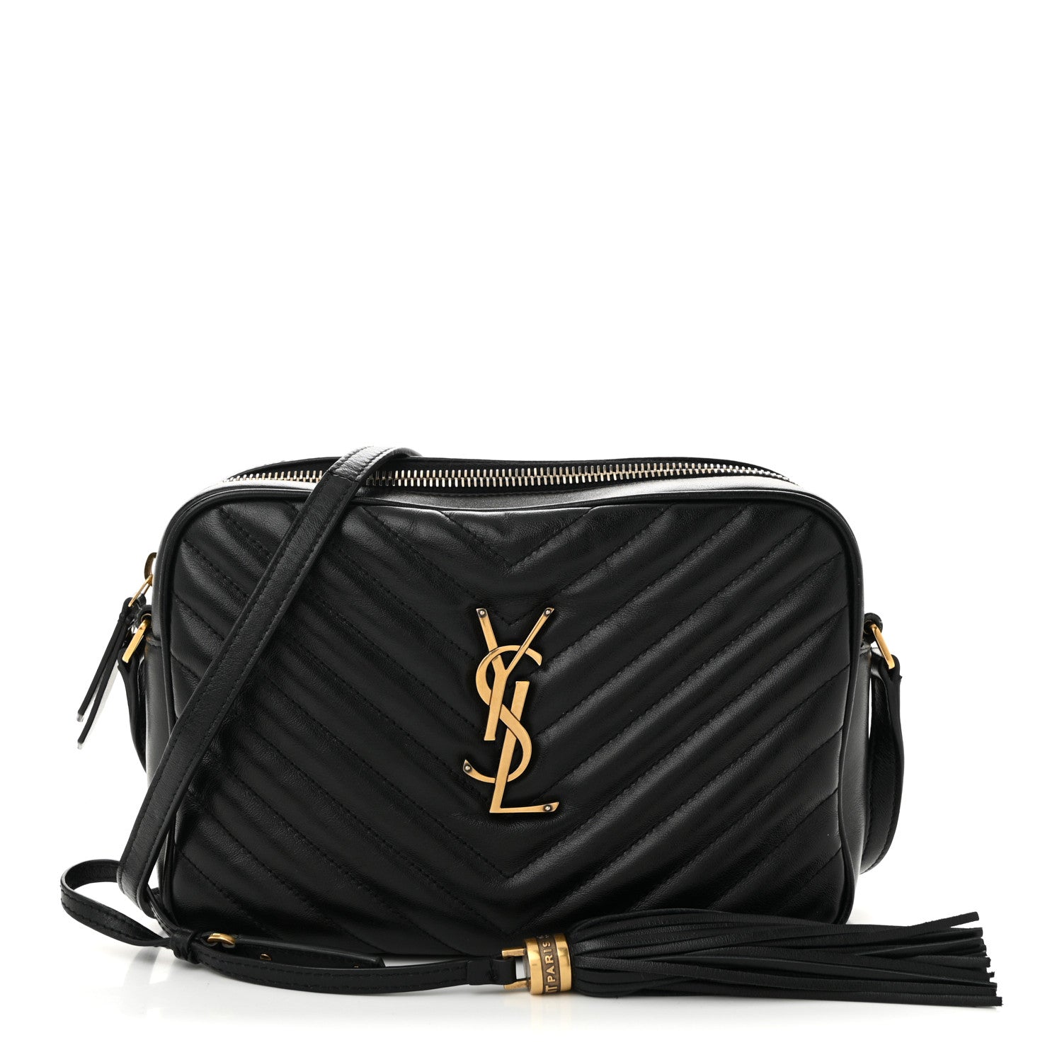 Saint Laurent Calfskin Matelasse Monogram Lou Camera Bag Black 1 of 10