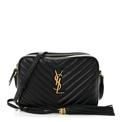 Saint Laurent Calfskin Matelasse Monogram Lou Camera Bag Black 1 of 10