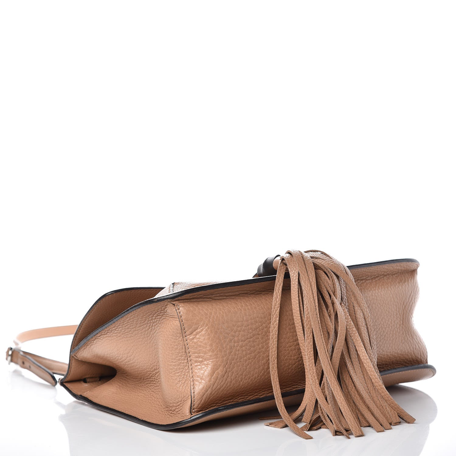 Gucci Cellarius Calfskin Medium Bamboo Daily Flap Shoulder Bag Camelia 4 of 18