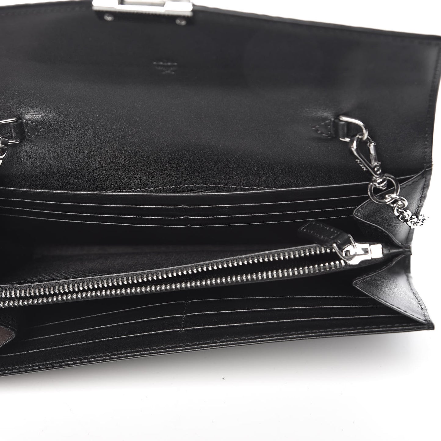 Visetos Large Patricia Wallet On Chain Black