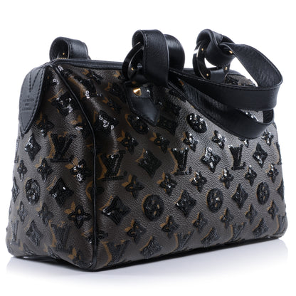Louis Vuitton Monogram Sequins Eclipse Speedy 28 Black 3 of 8