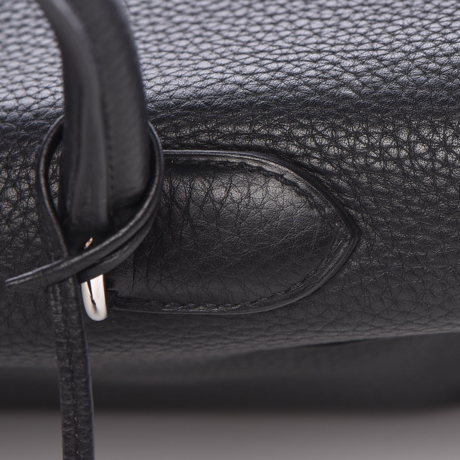 Hermes Taurillon Clemence Shoulder Kelly 40 Black 10 of 33