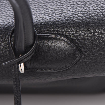 Hermes Taurillon Clemence Shoulder Kelly 40 Black 10 of 33
