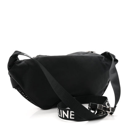 Celine Cotton Gabardine Logo Print Trekking Belt Bag Black 2 of 8