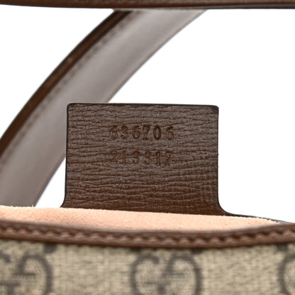Gucci GG Supreme Monogram Azalea Calfskin Web Small Jackie 1961 Hobo Beige Ebony Brown Sugar 7 of 9