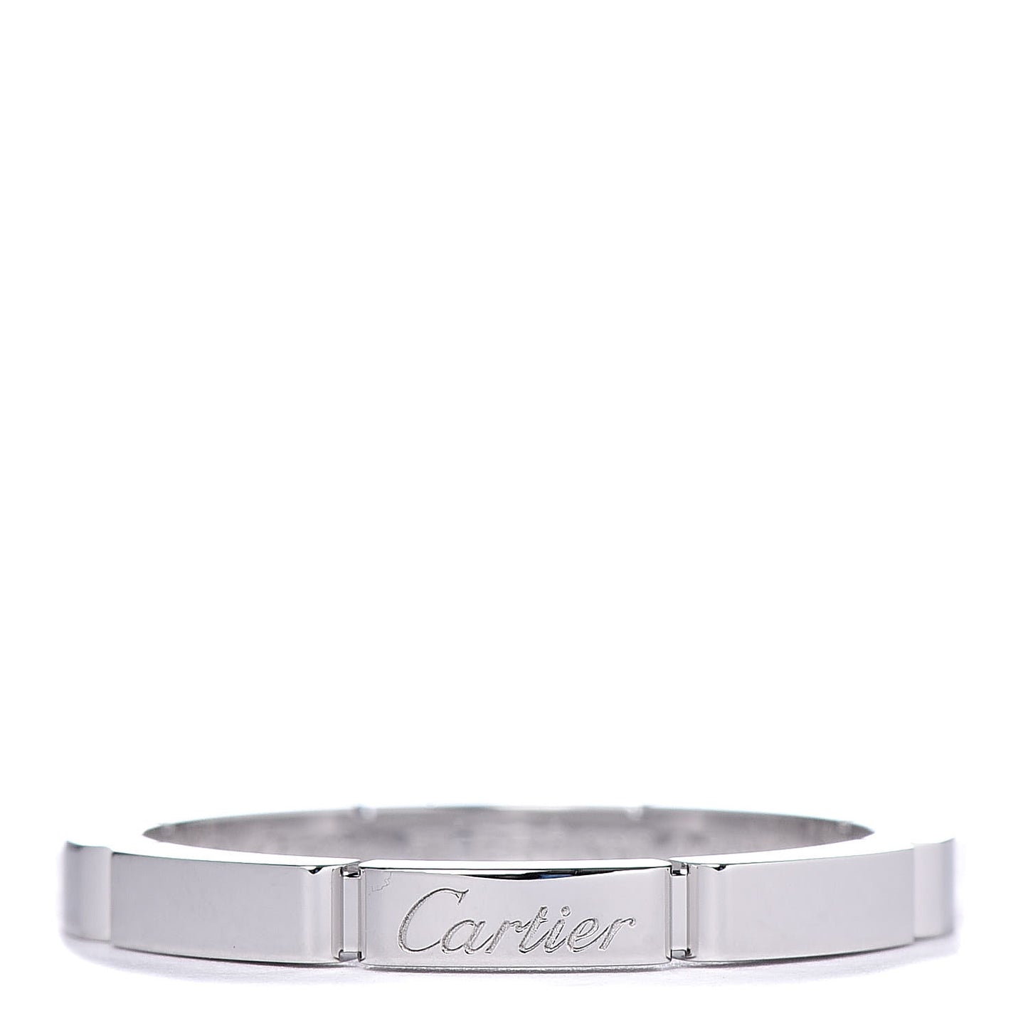 18K White Gold 2.5mm Maillon Panthere Wedding Band Ring 59 8.75