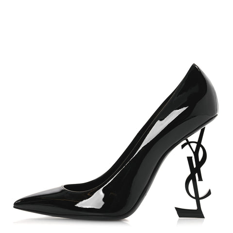 Patent Calfskin Opyum 110 Pumps 40 Black
