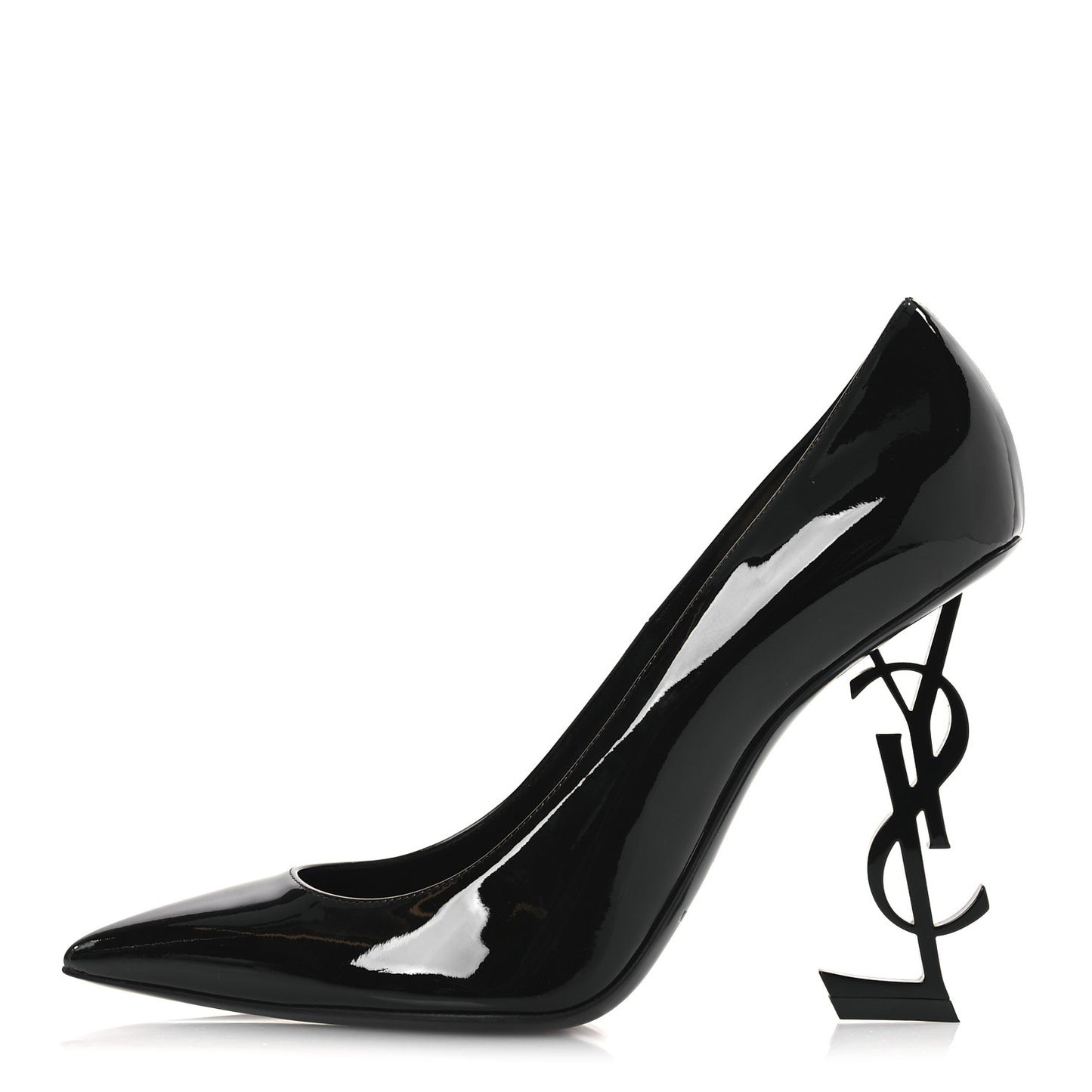Patent Calfskin Opyum 110 Pumps 40 Black