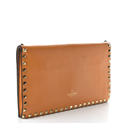 Valentino Garavani Nappa Rockstud Wristlet Clutch Orange Fluo 3 of 10