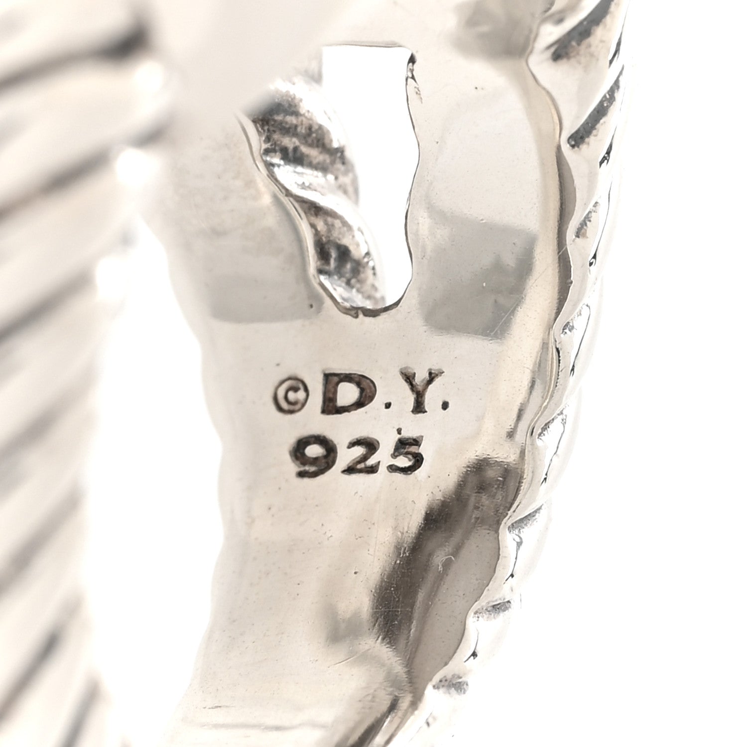 David Yurman Sterling Silver White Agate 16mm Albion Ring 52 6 5 of 5