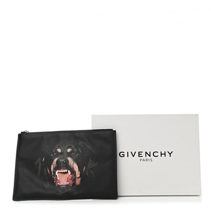 Givenchy Textured Coated Canvas Rottweiler Print Small Cosmetic Pouch Black 10 of 10