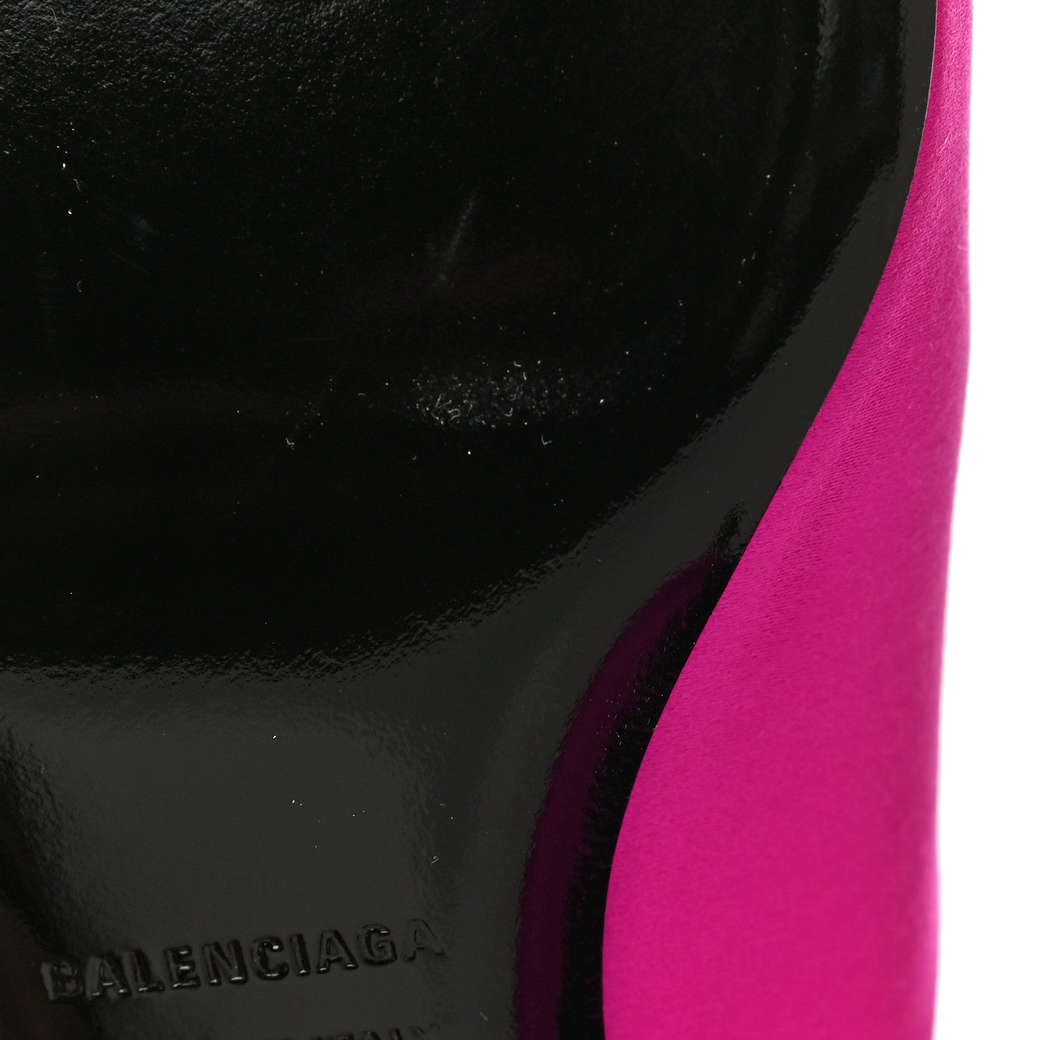 Balenciaga Satin Pointed Toe Knife 40mm Mules 38 Rose Fuchsia 17 of 19