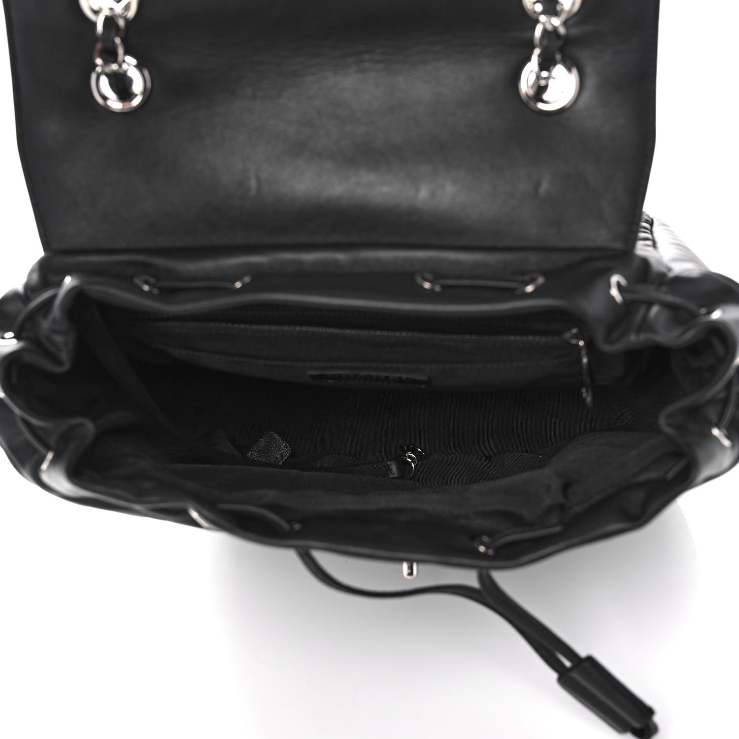 Chanel Calfskin Chevron Quilted Large Urban Spirit Backpack Black 5 of 13