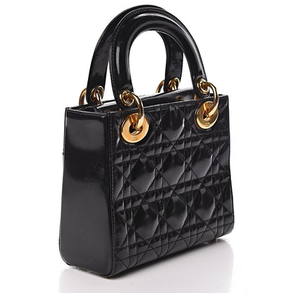 Christian Dior Patent Cannage Mini Lady Dior Black 3 of 13