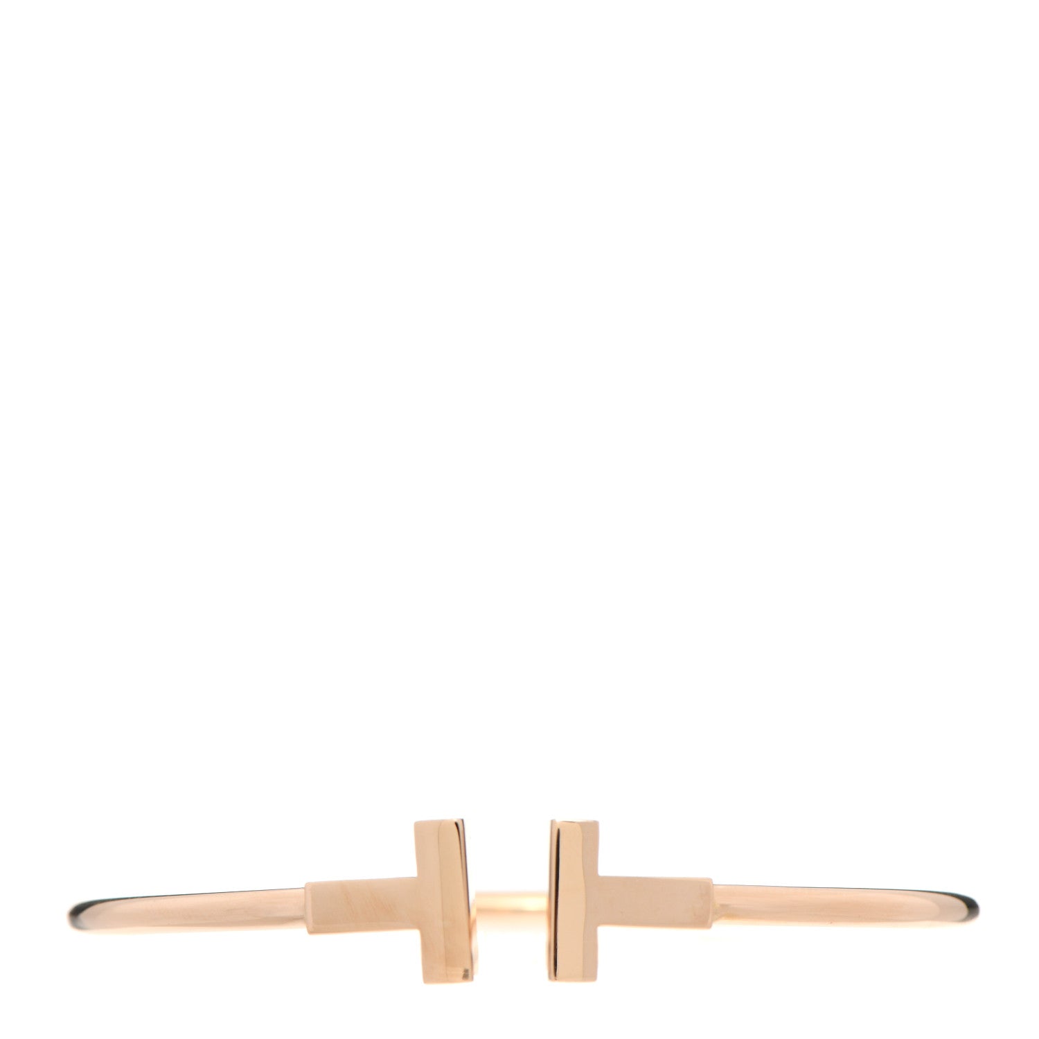 Tiffany 18K Rose Gold T Wire Bracelet 1 of 5