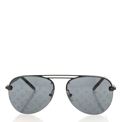 Louis Vuitton Monogram Clockwise Sunglasses Z1019E Dark Gun 2 of 8