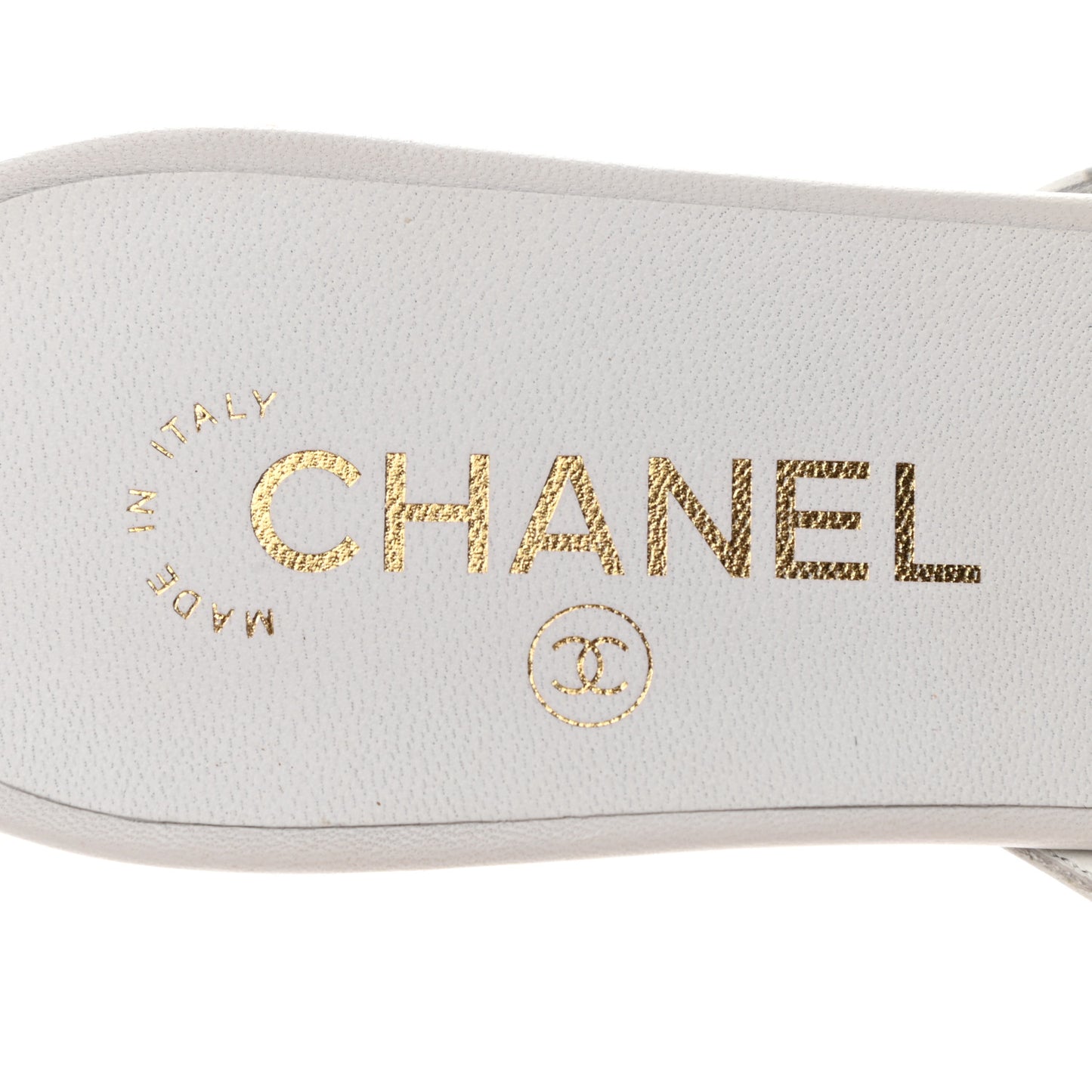 Lambskin CC Mules 41 White