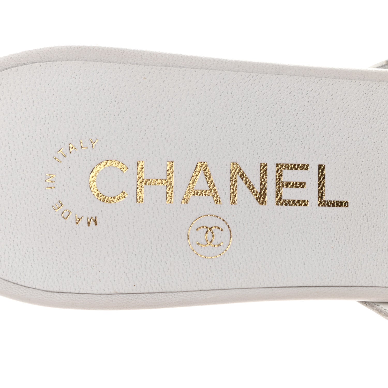 Chanel Lambskin CC Mules 41 White 7 of 9