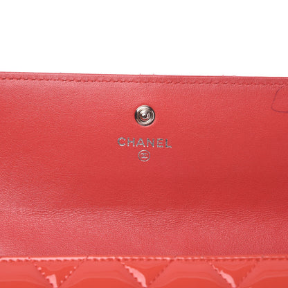 Chanel Patent Calfskin Quilted Large Flap Wallet Dark Pink 6 of 15