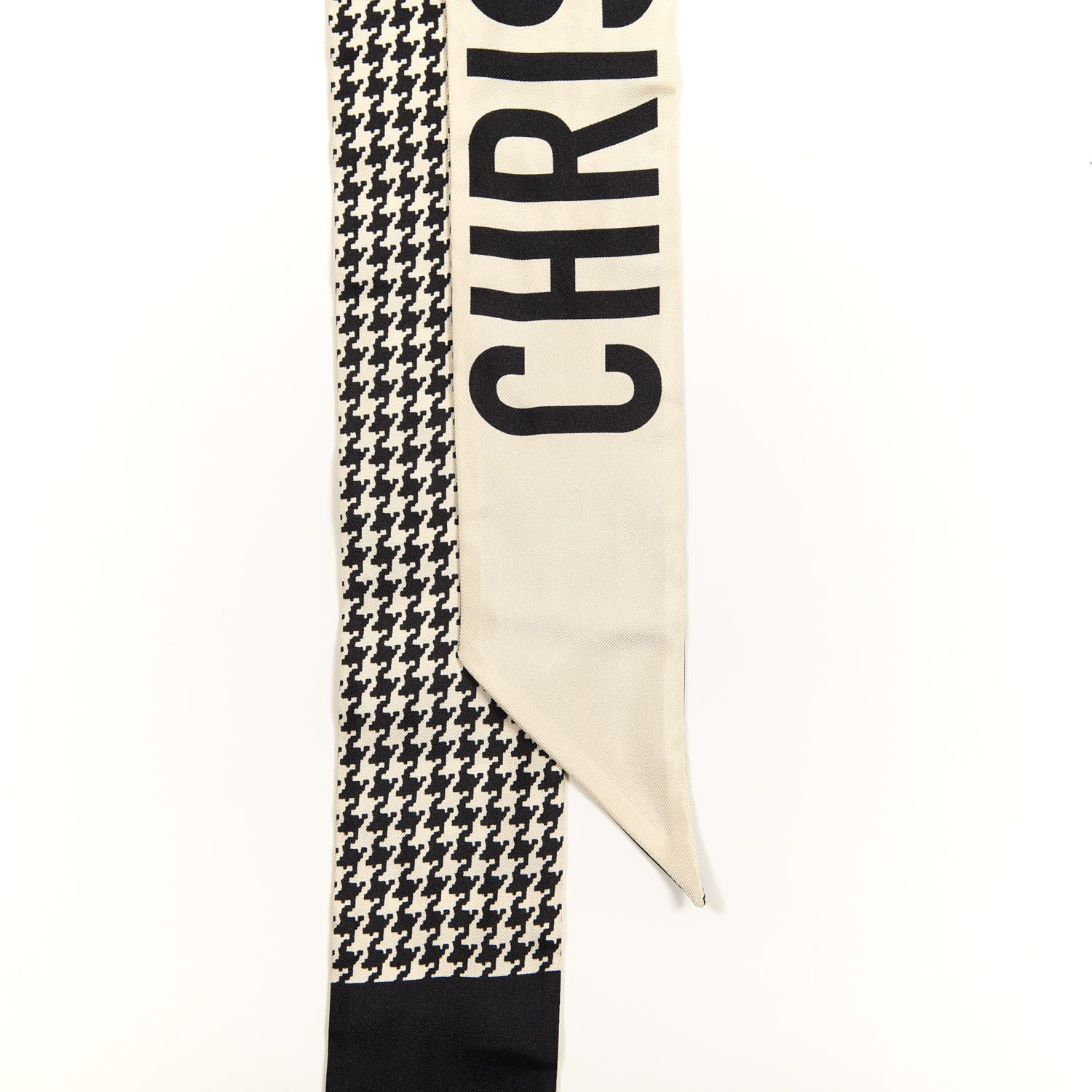 Christian Dior Silk 30 Montaigne Mitzah Scarf Black White 2 of 4