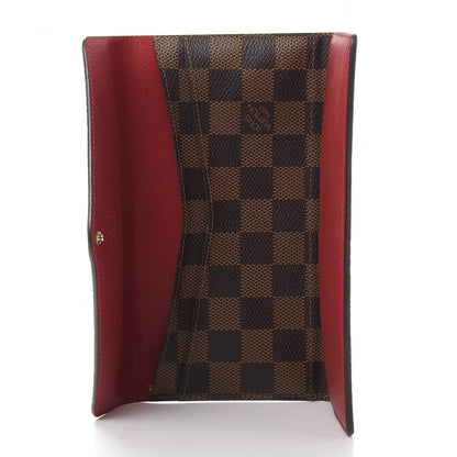 Louis Vuitton Damier Ebene Josephine Wallet Red 5 of 14