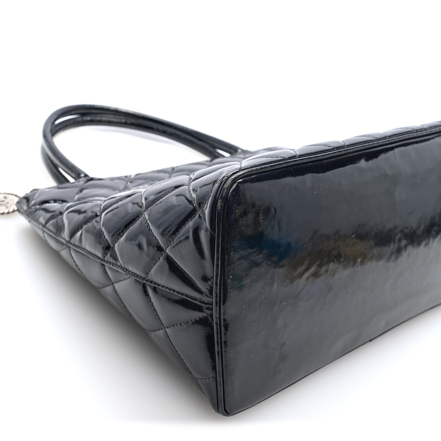 Chanel Patent Medallion Tote Black 9 of 10