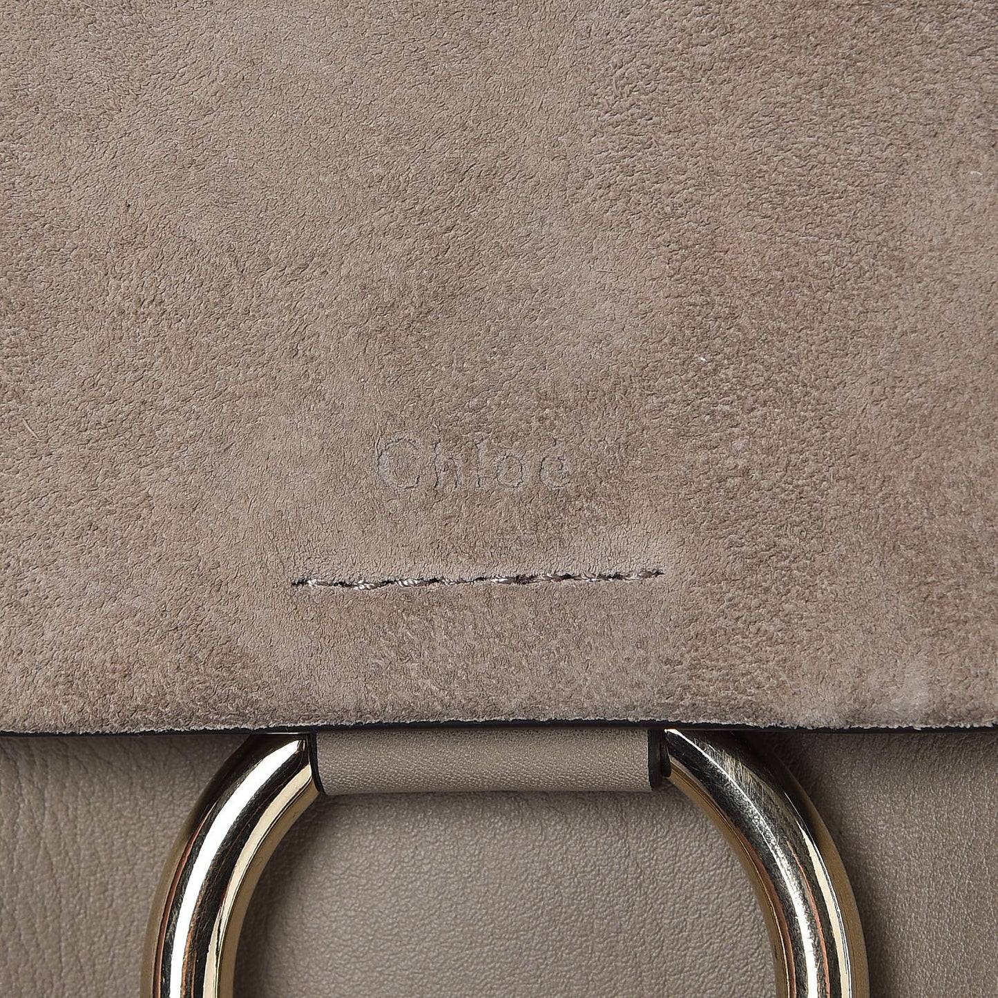 Suede Calfskin Mini Faye Backpack Motty Grey