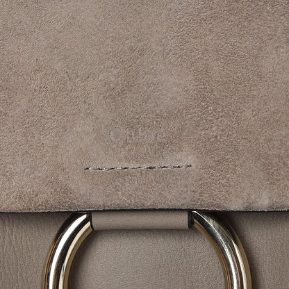 Chloe Suede Calfskin Mini Faye Backpack Motty Grey 6 of 8
