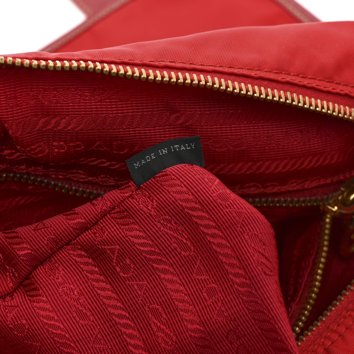 Prada Tessuto Nylon Saffiano Messenger Bag Red 8 of 12