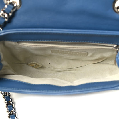 Chanel Washed Lambskin Quilted Mini Chain Around Messenger Blue 4 of 7