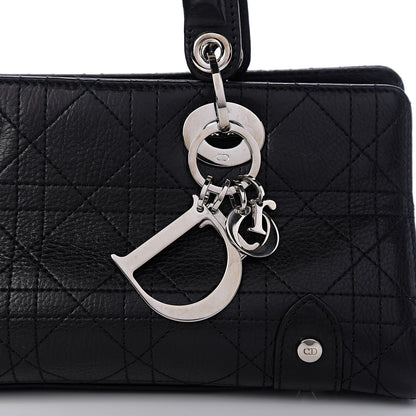 Christian Dior Calfskin Cannage Stitched Small Lady East West Lady Dior Black 7 of 9