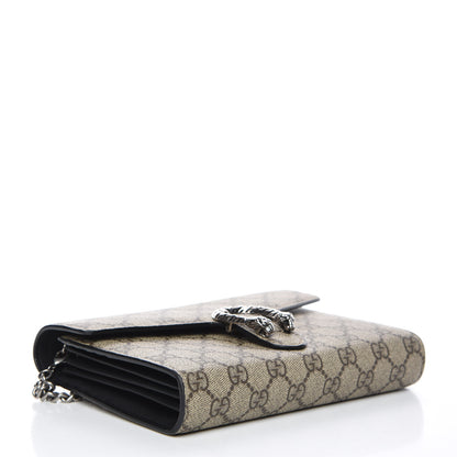 Gucci GG Supreme Monogram Mini Dionysus Chain Wallet Beige Black 4 of 10