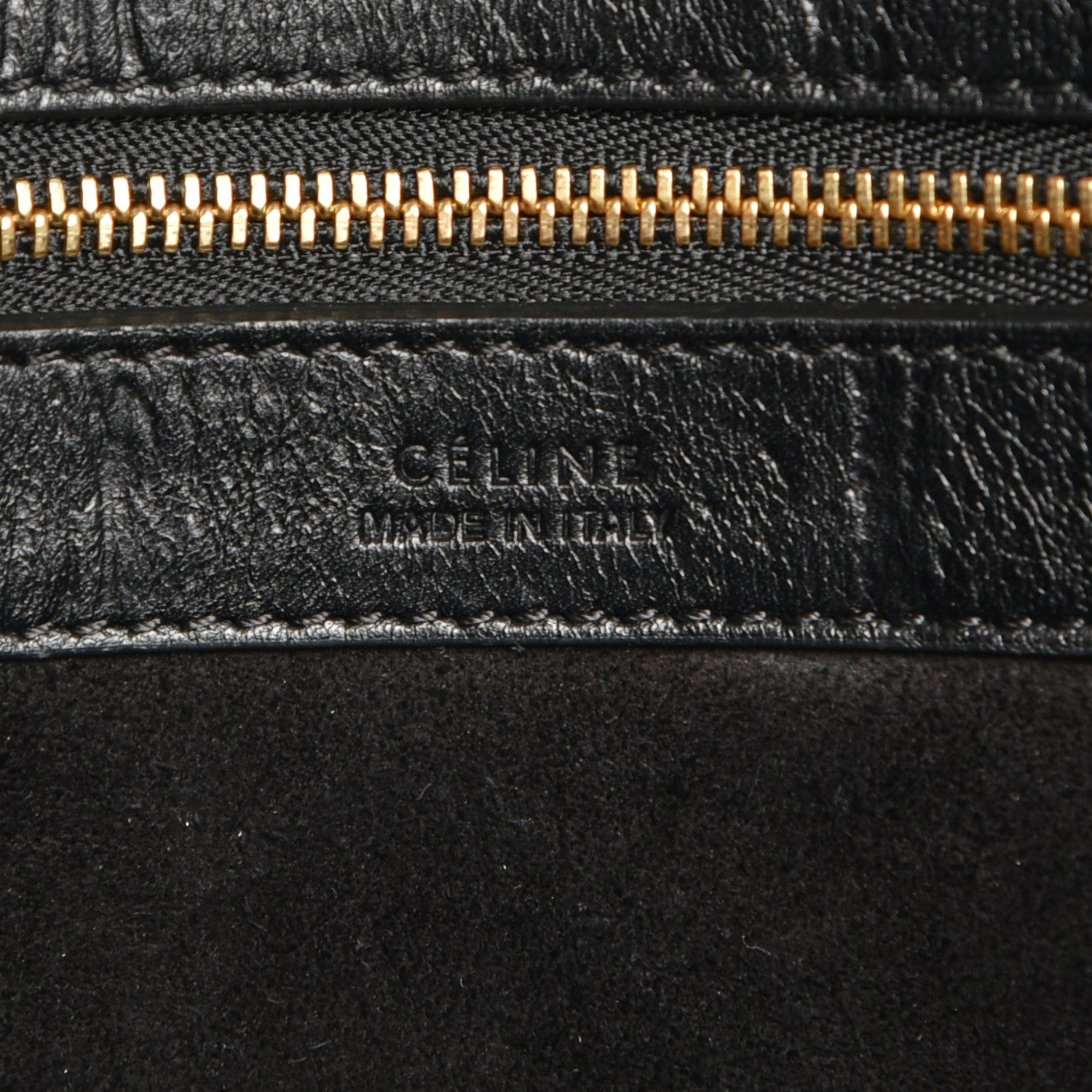 Celine Crocodile Embossed Calfskin Medium Belt Cabas Phantom Black 6 of 7