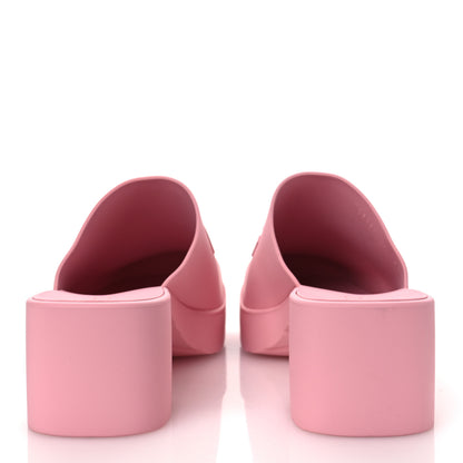 Gucci Rubber Gucci Logo Womens Platform 20/60mm Slide Sandals 41 Wild Rose 6 of 12