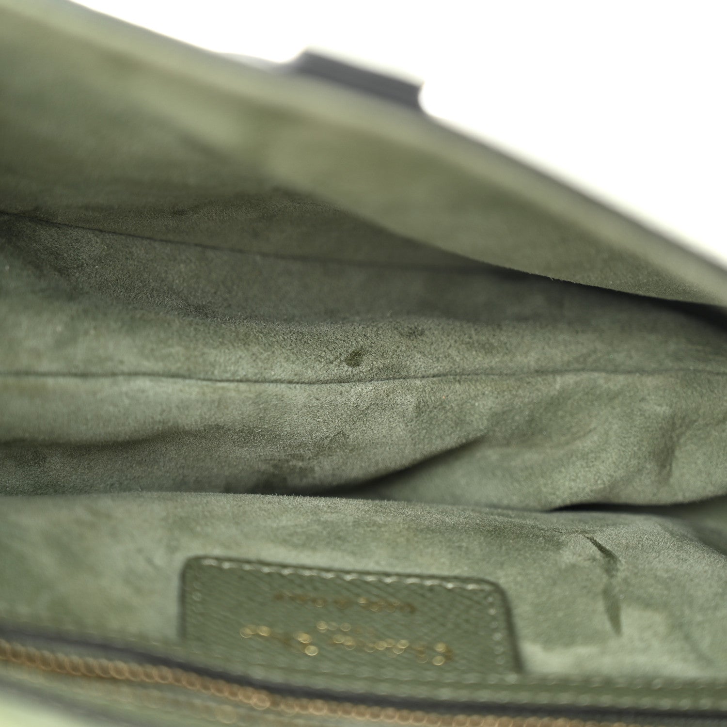 Christian Dior Grained Calfskin Saddle Bag With Strap Sage 11 of 14