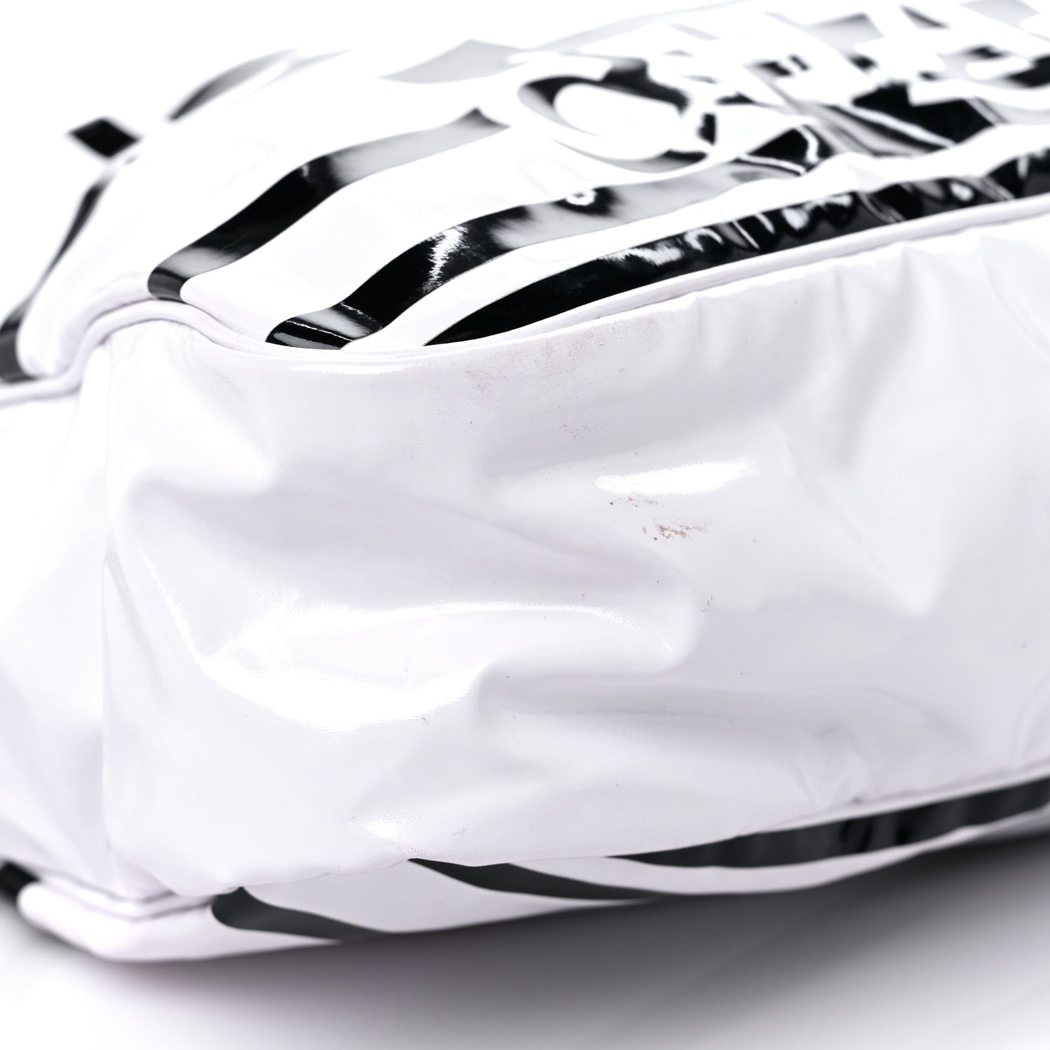 Chanel Vinyl Small La Pausa Camera Case White Black 7 of 8