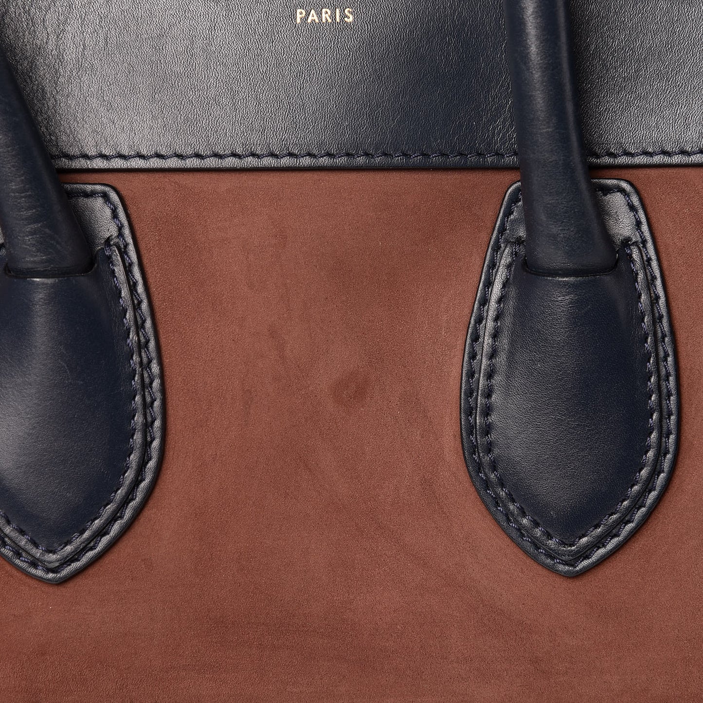Nubuck Smooth Calfskin Mini Tri-Color Luggage Marron
