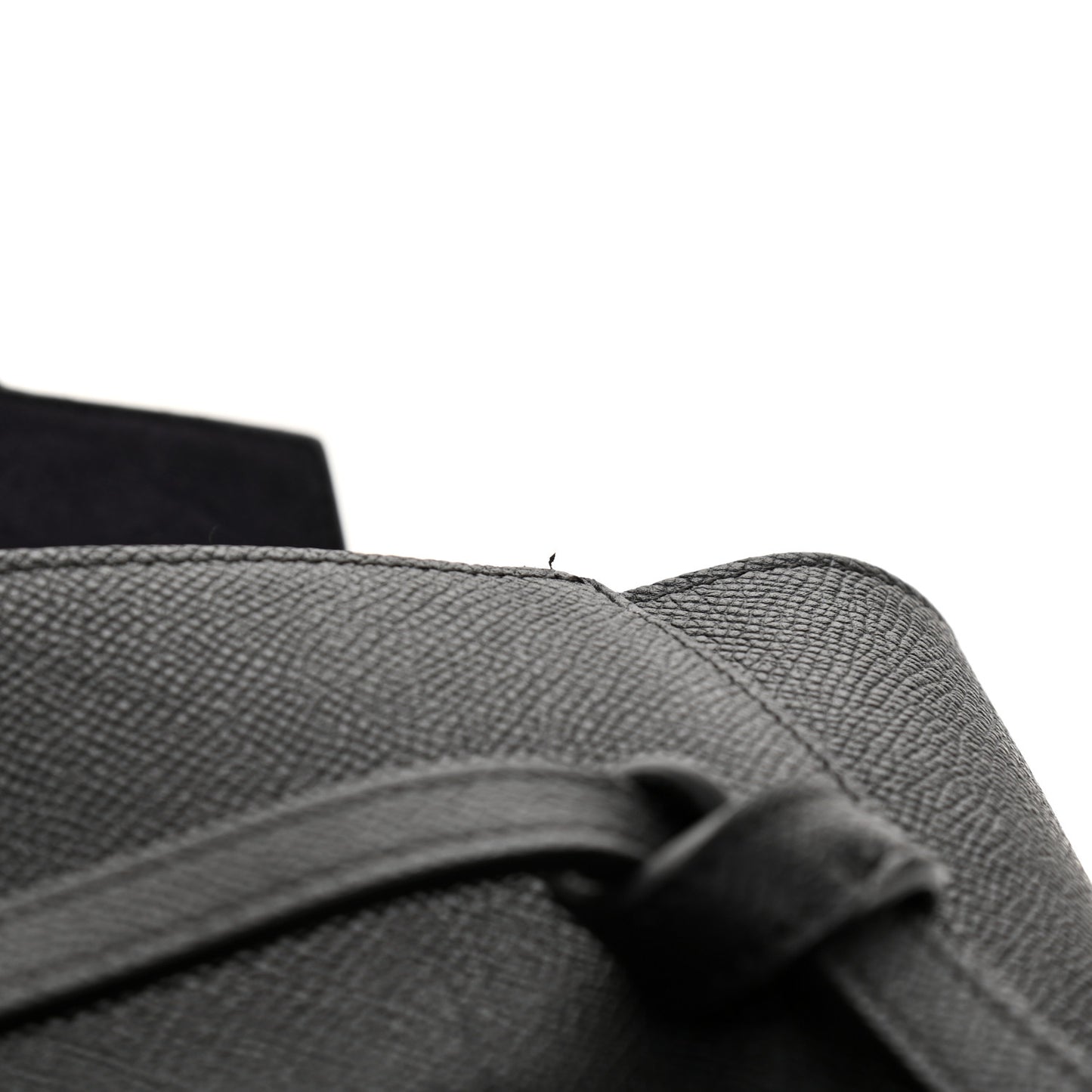 Grained Calfskin Micro Belt Bag Black