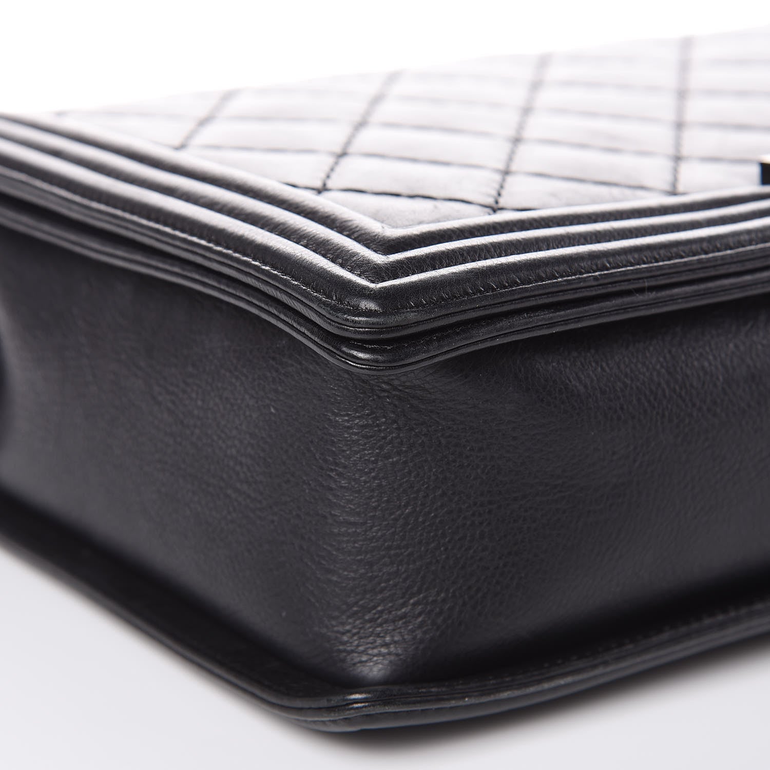 Chanel Calfskin Double Stitch Large Boy Flap Black 9 of 15