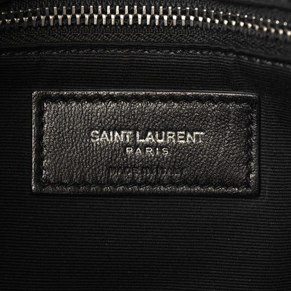 Saint Laurent Calfskin Y Quilted Monogram Medium Loulou Chain Satchel Oyster Grey 6 of 11