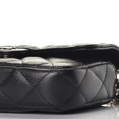 Chanel Caviar Quilted Flap Phone Holder With Chain Black 9 of 10