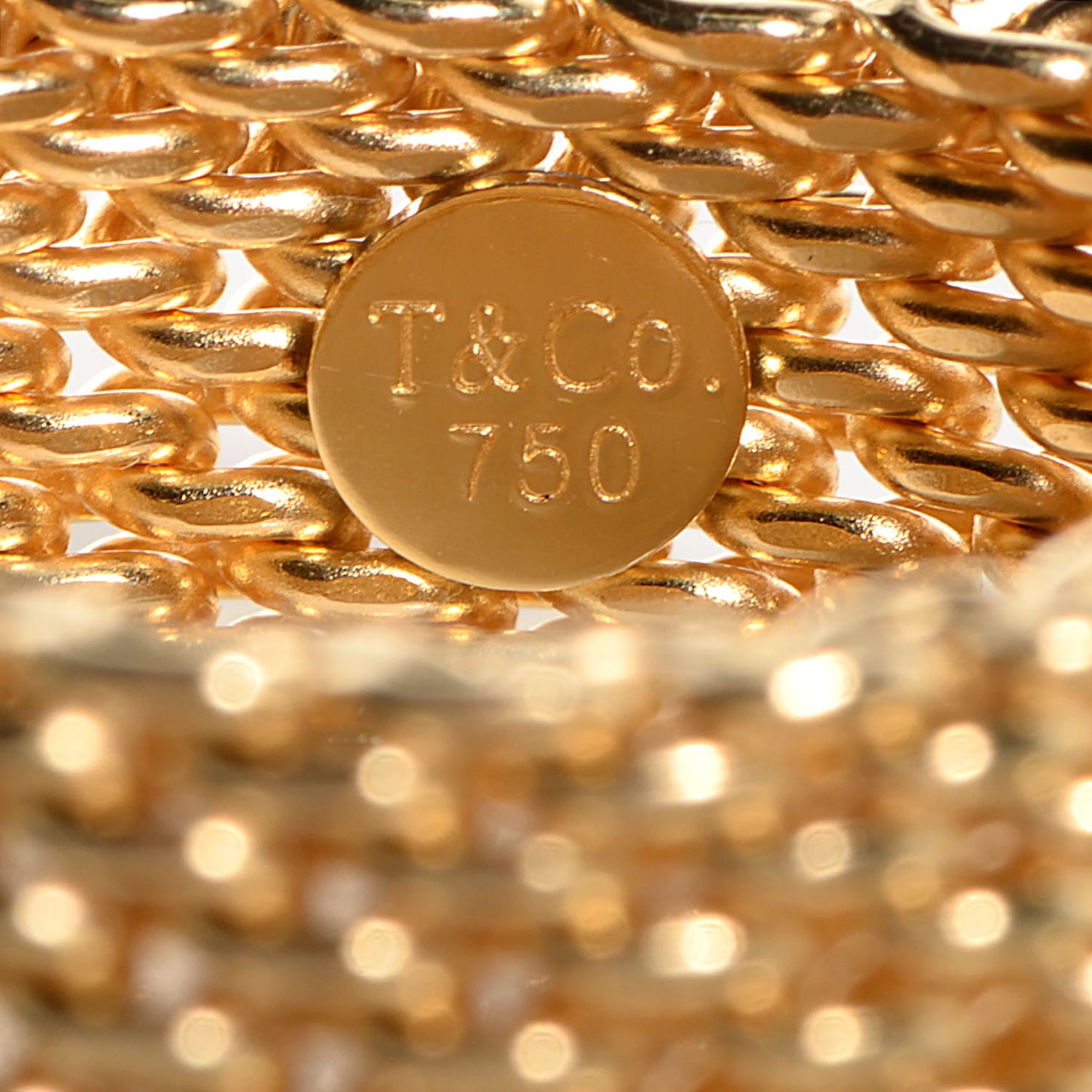 18K Yellow Gold Wide Somerset Mesh Ring 60 9